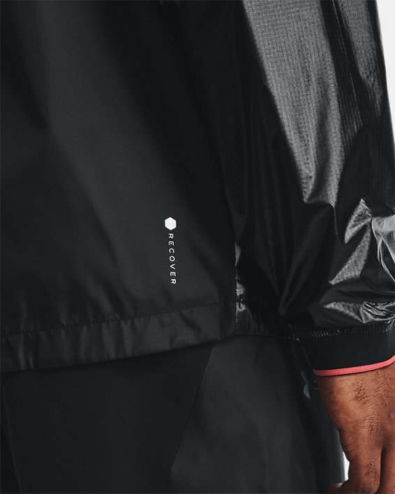 Men's UA RUSH™ Legacy Windbreaker Jacket, Black, pdpMainDesktop image number 4